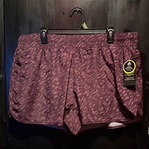 Women’s Size XL Running Shorts Purple Athletic Shorts Gym Moisture Wicking